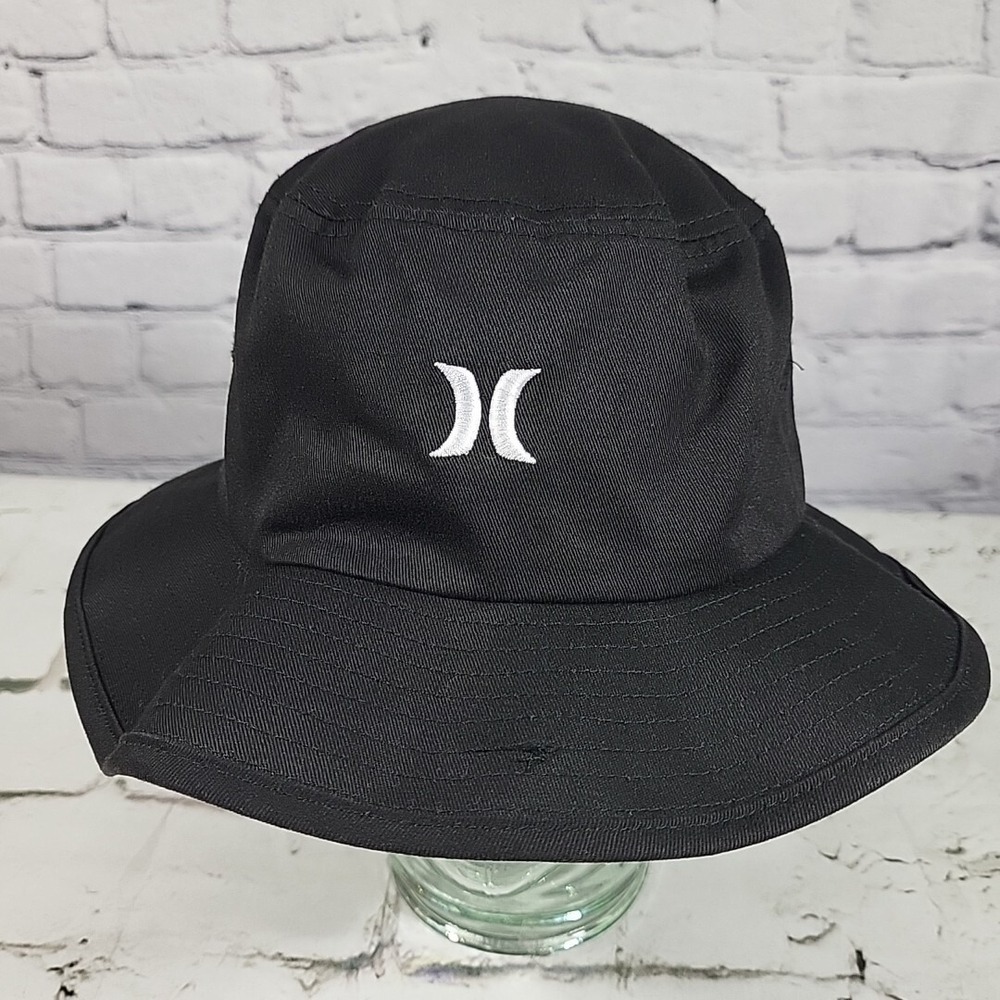 Hurley Bucket Hat Adult Unisex OSFA Black Classic Logo Sun Cap